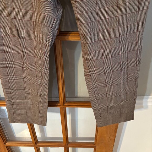 Banana Republic Women Sloan Curvy Fit SZ: 14 Brown/Camel plaid - Picture 9 of 13